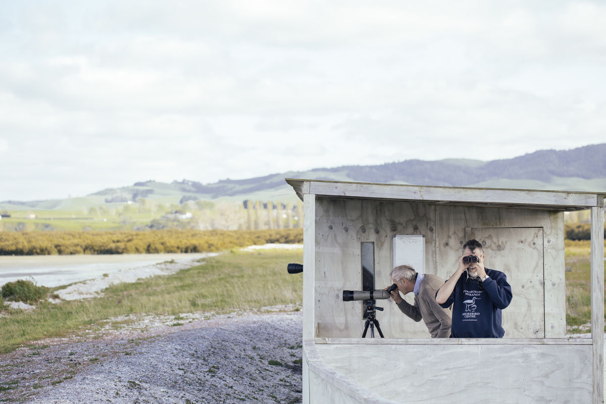 Tim and Keith at bird hide
