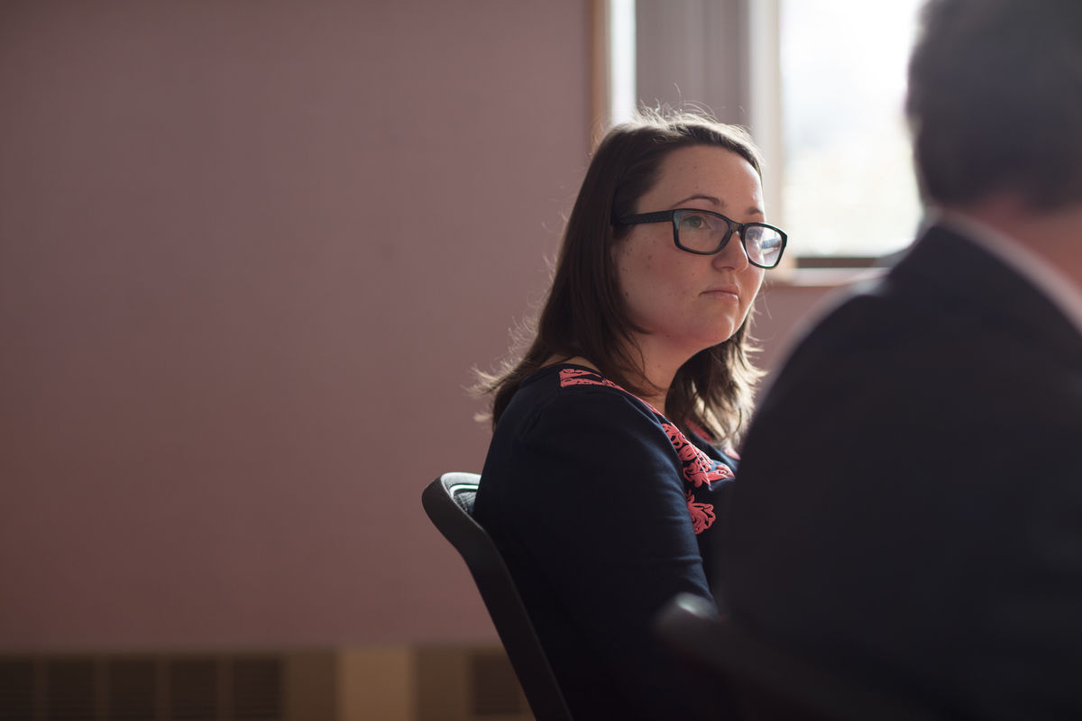 Courtney in meeting