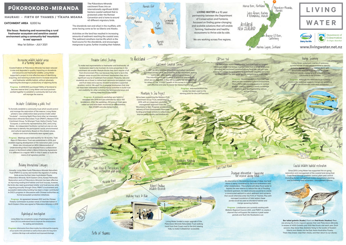 PŪKOROKORO-MIRANDA, HAURAKI ILLUSTRATED CATCHMENT MAP
