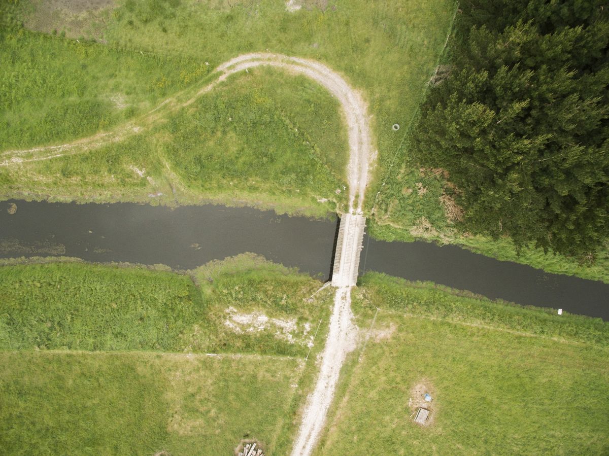 Drone image on farm Waituna