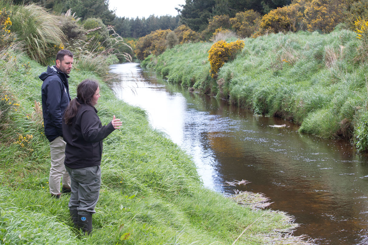Cain and Jane at Lower Waituna Creek