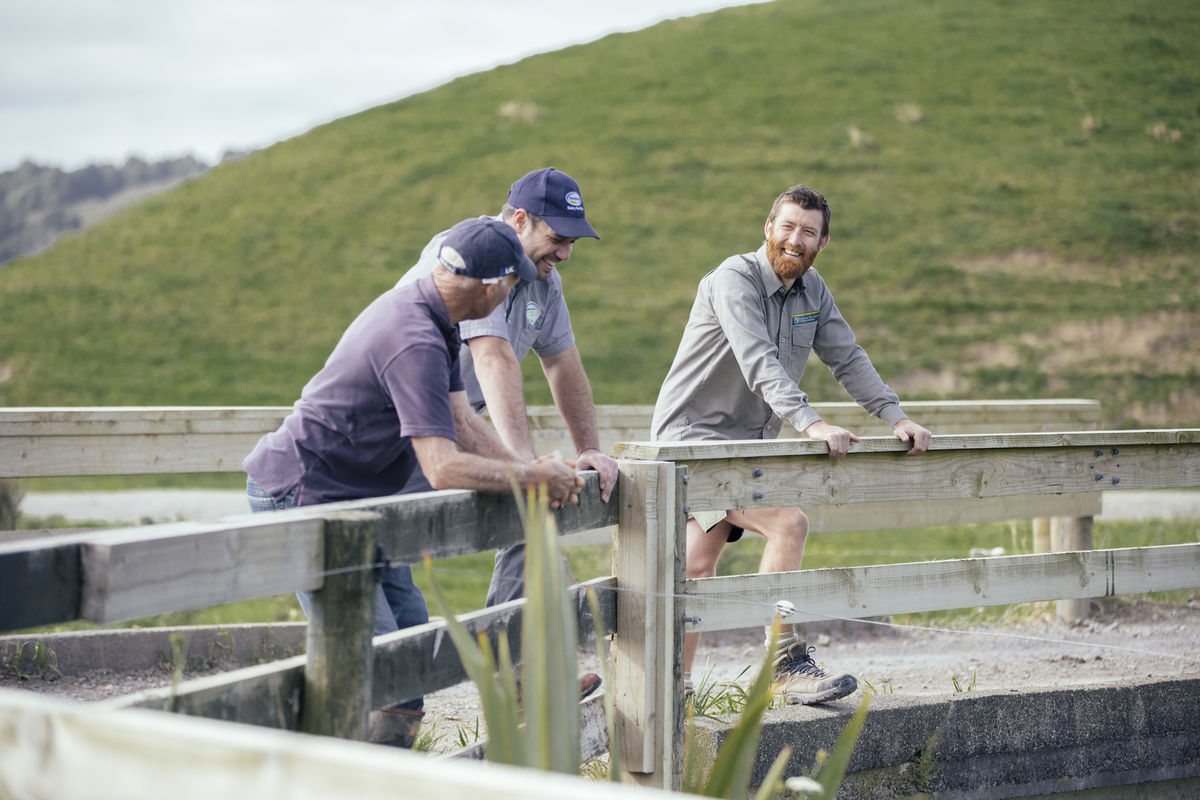 Wairua DOC + Fonterra team with farmer