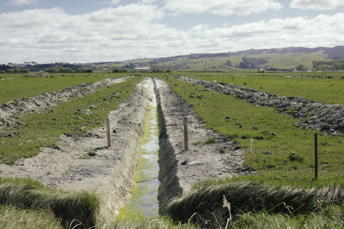 Waterway with steep edges