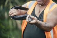 Hori holding Tuna Wairua