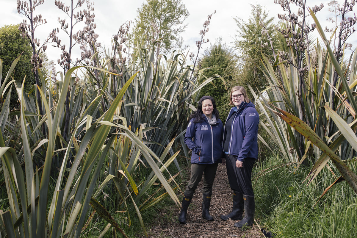 Dr Catherine Febria & Katie Collins at Silverstream